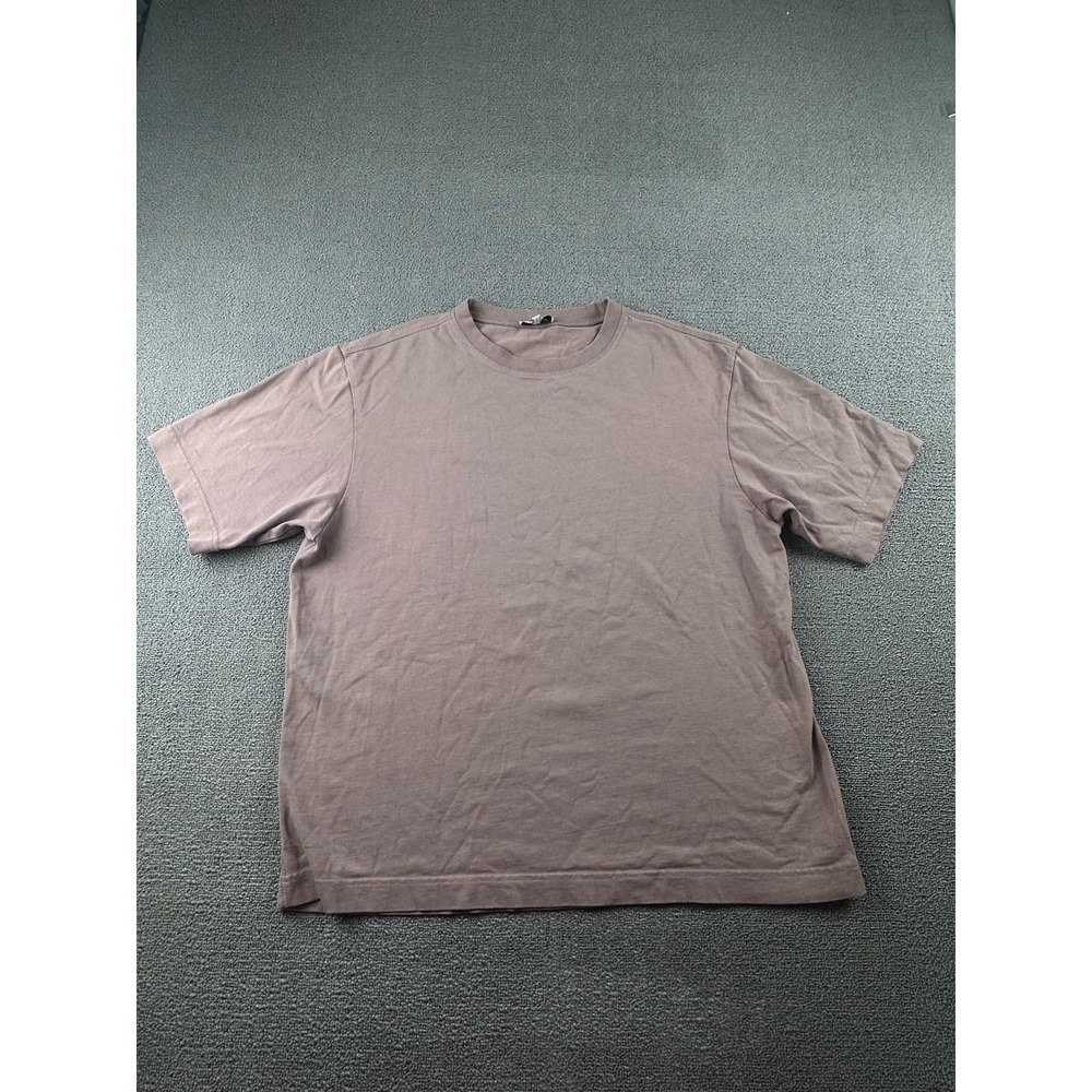 Reiss T-Shirt Men M Brown TATE Relaxed Cotton Garment Dyed Resort Vacation